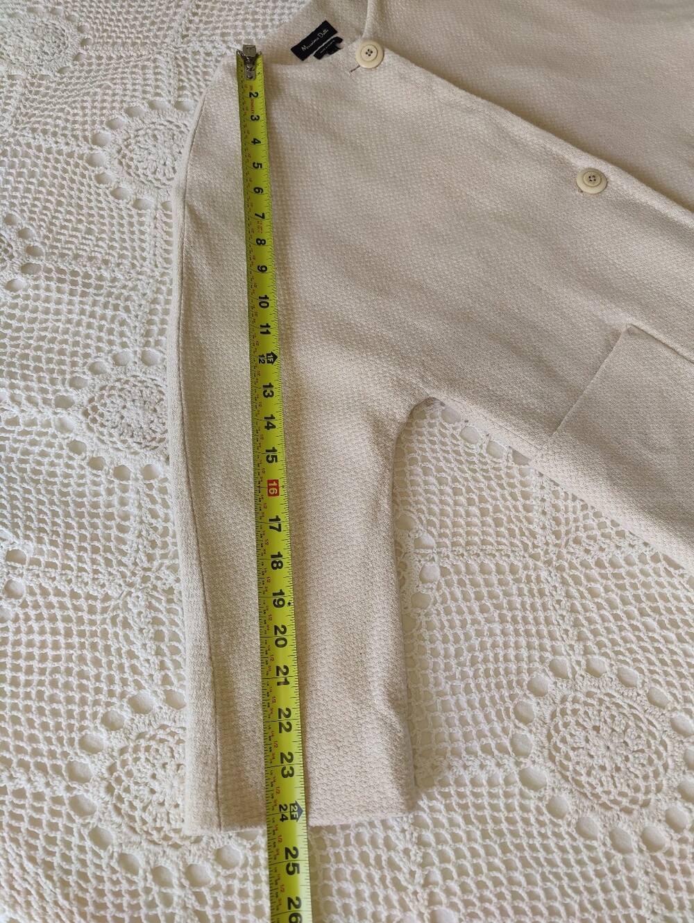 Massimo Dutti Cream and Beige Linen Coat - Picture 7 of 9